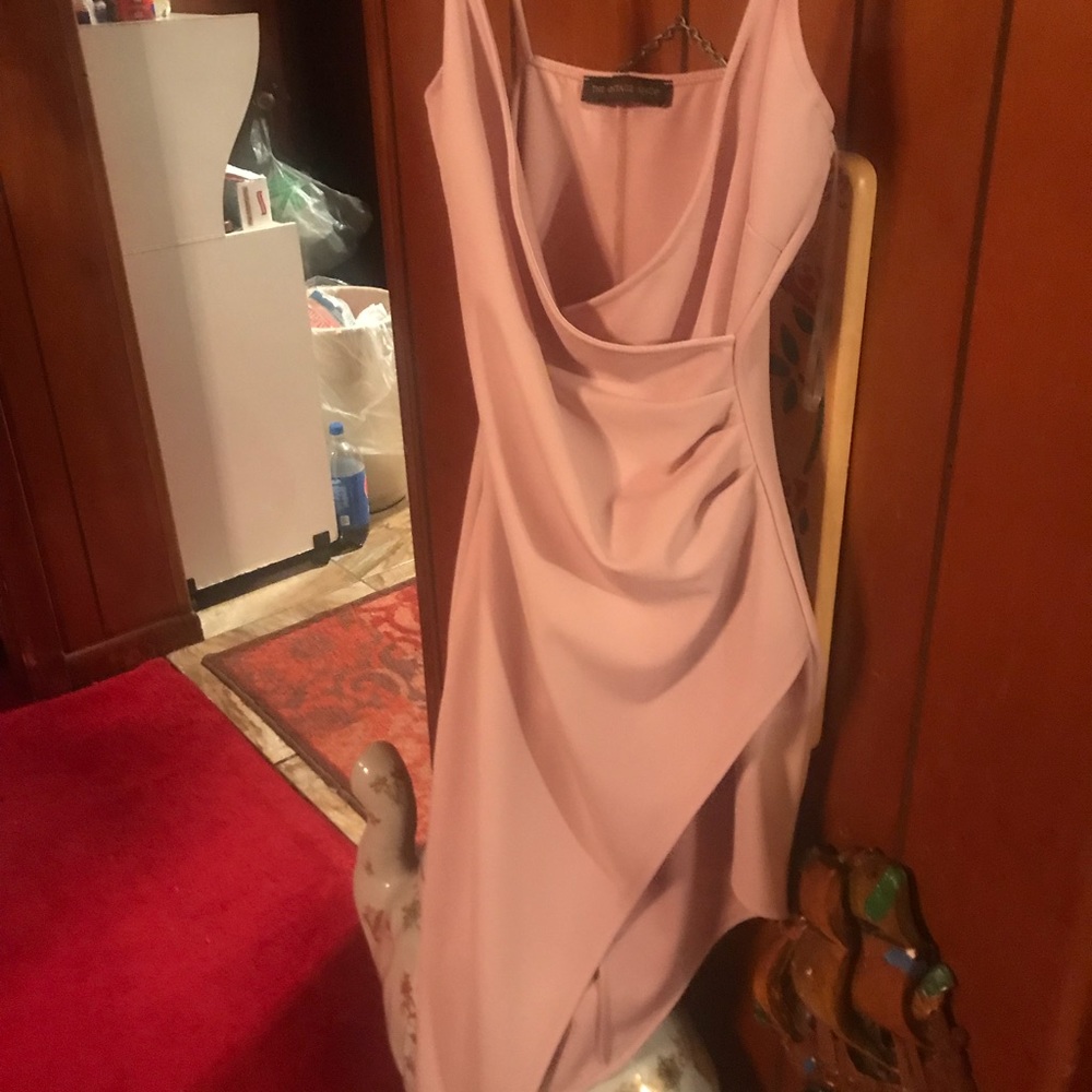 Blush dress asymmetric